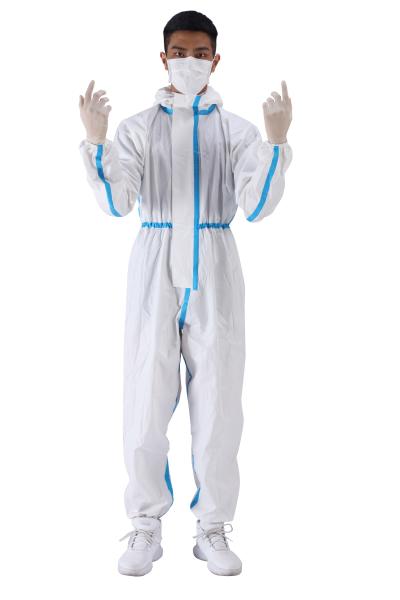 Disposable Medical Protective Coverall Suit Bacteria And Viruses Resistance