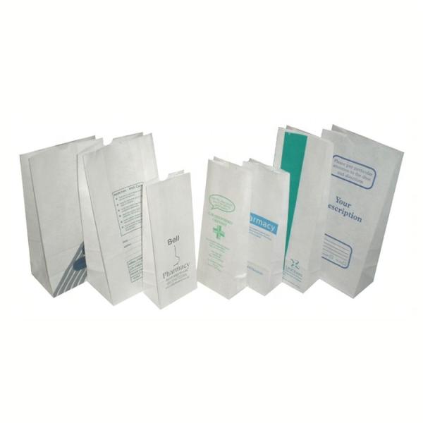 Disposable Brown Kraft Paper Bag SOS Custom Pharmacy Bags Pouches