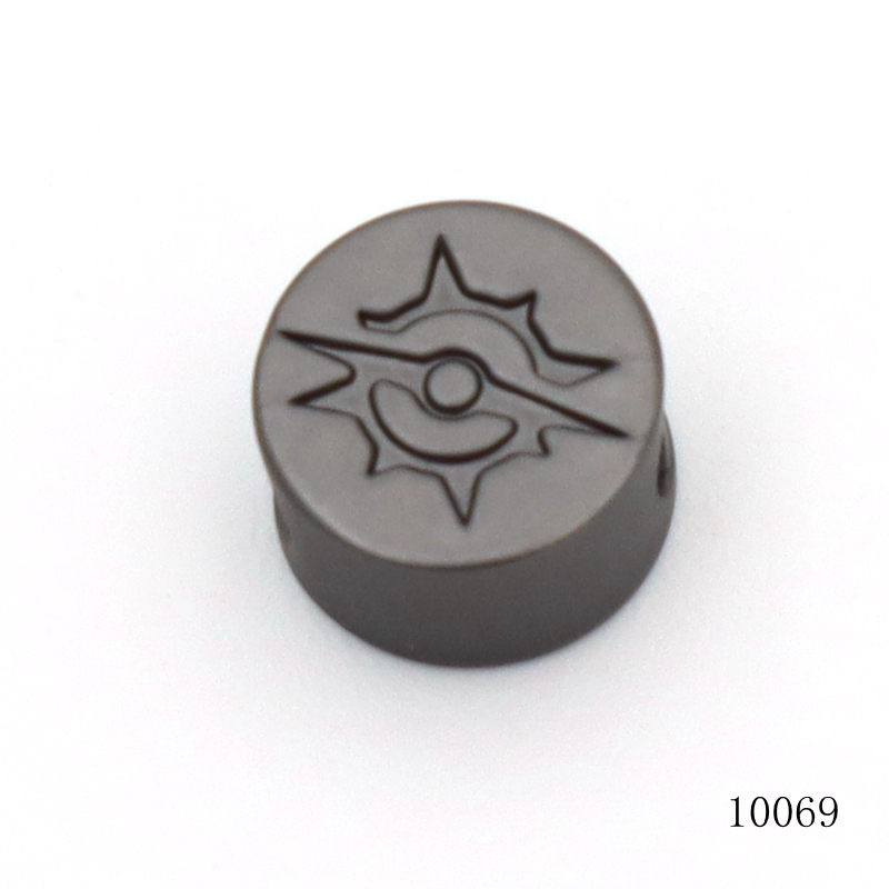 Personalized Zinc Alloy Beads 9mm Metal Beads For Bracelets / Necklaces