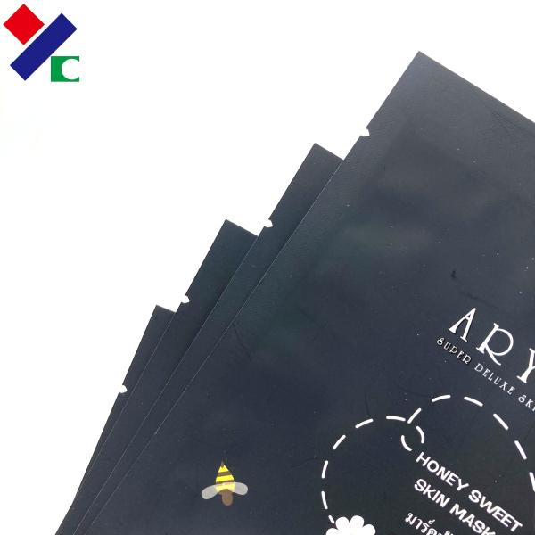 ISO Three Side Seal Pouch Mylar Aluminum Foil Face Mask Packaging Bags