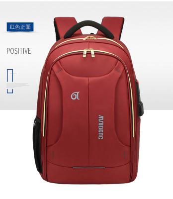 Multi Front Zipper Pockets Metal Zipper Backpack With Good Hand Feeling