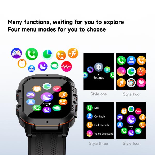 Sport Smart Watch C26 1,96 pouces AMOLED grand écran Utilisez du verre trempé résistant à l'explosion et à la chute
