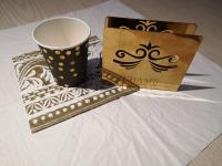 Serviette de papier décorative imprimée de estampillage chaude de déjeuner de couleur pour des parties