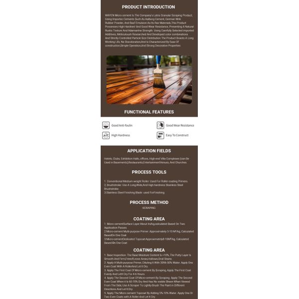 Durable Fast Drying Eco-friendly Micro Cement Water-based Paint for Interior and Exterior Walls