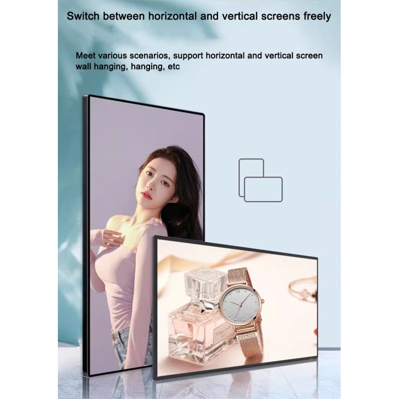 27 Inch Digital Signage with 60000H Backlight Life and 70,000 Hours Life Time Wall-Mounted Display