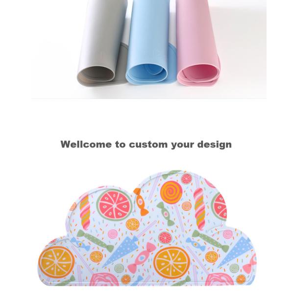 Foldable Baby Feeding Silicone High Chair Placemat BPA Free Heat Resistant