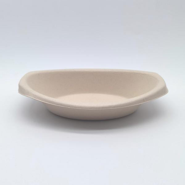 Microwave Safe Oval Biodegradable Bagasse Tableware Oilproof Bowls For Noodle