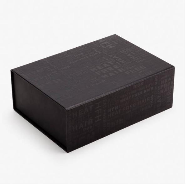 Caixa de empacotamento de dobramento UV da extensão do cabelo da peruca do presente do ponto de Luxurymaterial com logotipo