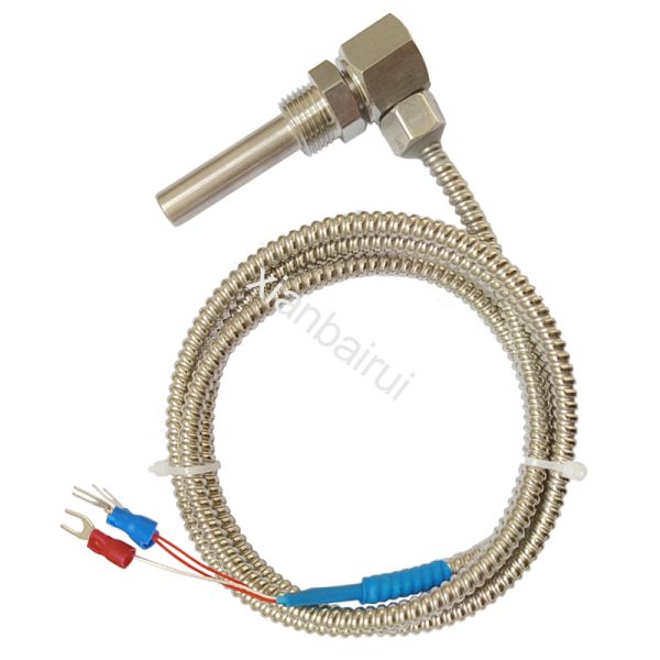 Customized Platinum Resistance Rtd Pt100 Stainless Pt1000 Temperature Sensor 4 Wires