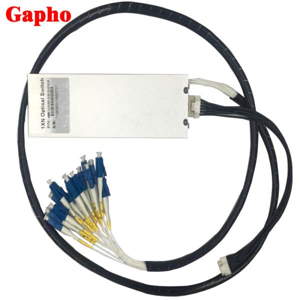 MM SM 1300nm 1x16 Fiber Optical Switch 1xN With ST / PC LC / PC Connector