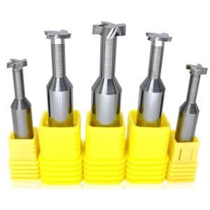 Вольфрамовая стальная карбидная конечная мельница T слот фрезерные резаки Обработка твердого алюминия медь древесина Специальный вид канавки