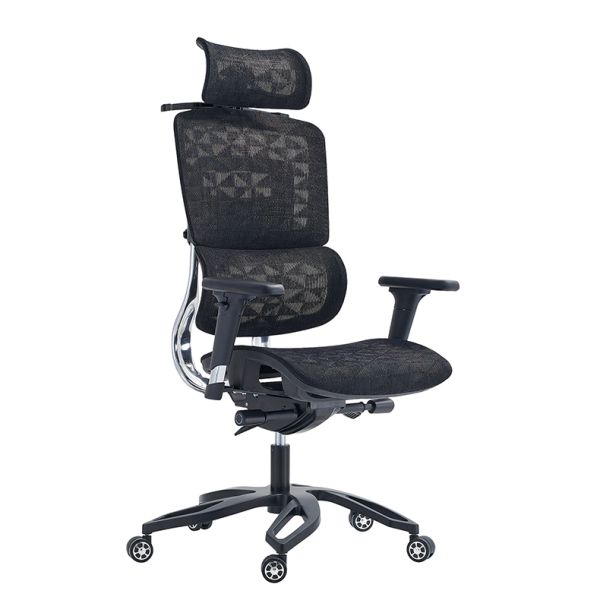 Aluminium Ergonomic Lumbar Support Office Chair with High Back