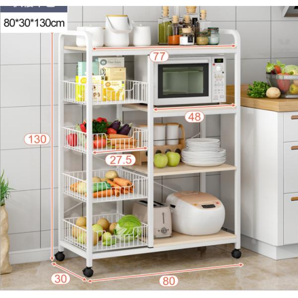 4 Tier Removable Kitchen Storage Rack , Anti Rust Kitchen Plate Rack Shelf