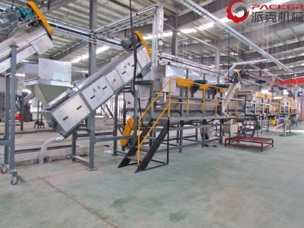 Flakes PET Bottle Recycling Machine , PET Bottle Recycling Equipment Water Saving