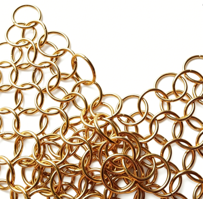 Stainless Steel 0.8x7mm Ring Metal Mesh Curtain Dividers For Stair Handrails