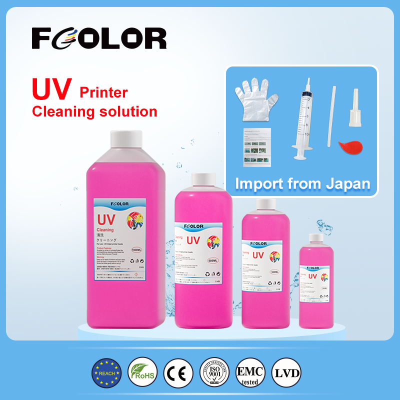 FCOLOR 1000ml LED UV Ink Printing Head Cleaning Solution Liquid UV Printer