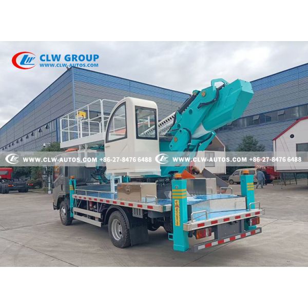 Isuzu KV100 4x2 23-Meter Aerial Work Platform Truck with 300kg Stainless Steel Platform and CAN Bus & Wireless Remote Control