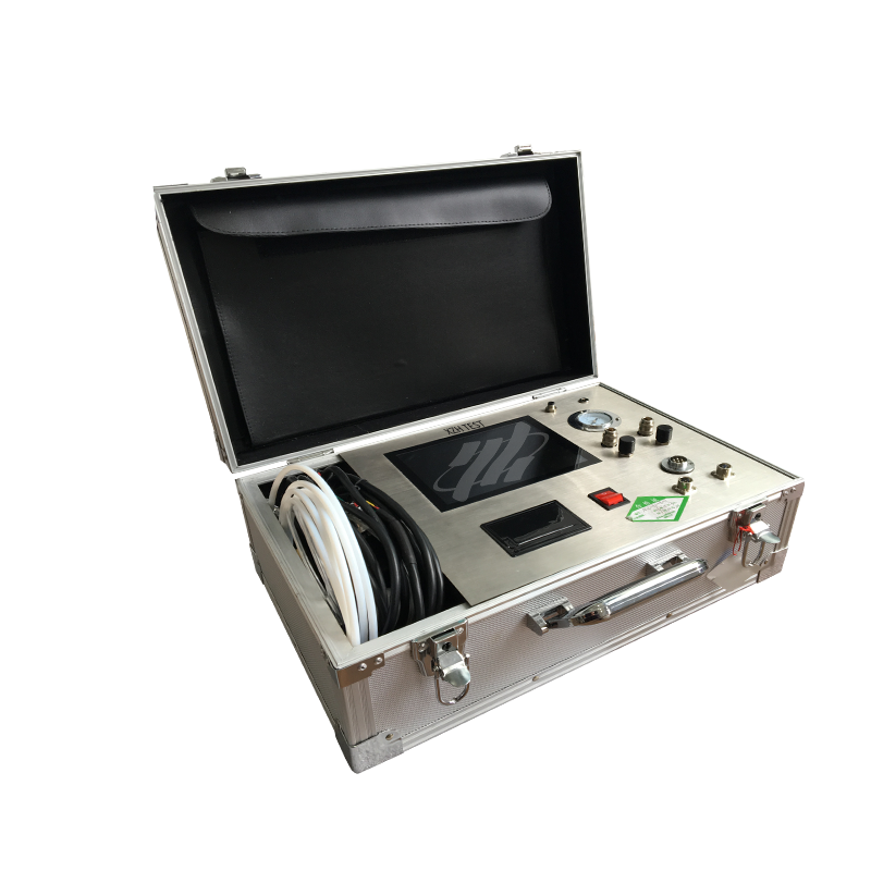 Portable SF6 relay tester with quick connector