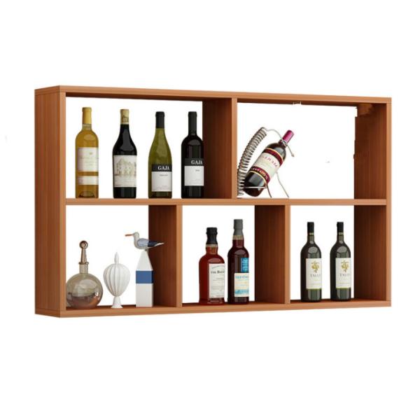 Anti Crack Wooden Shop Display Showcase / Wall Mounted Wine Rack Stable