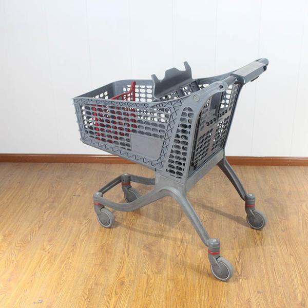 130L China All Plastic Push Trolley Plastic Shopping Carts