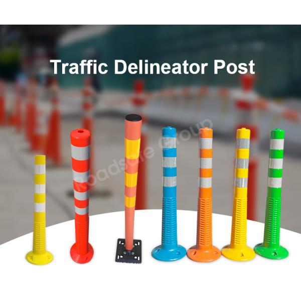 75cm Outdoor Road Safety Warning Durable Pu Plastic Traffic Warning Post