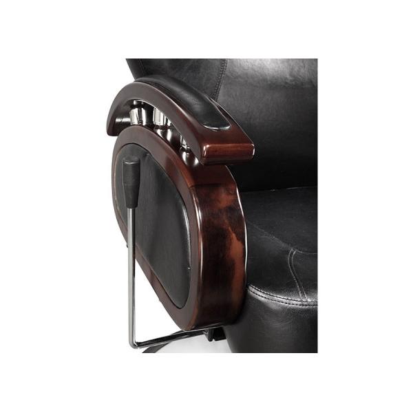 Reclining Backrest Salon Barber Chair Brown With PU Leather Materials 48.5 KGs