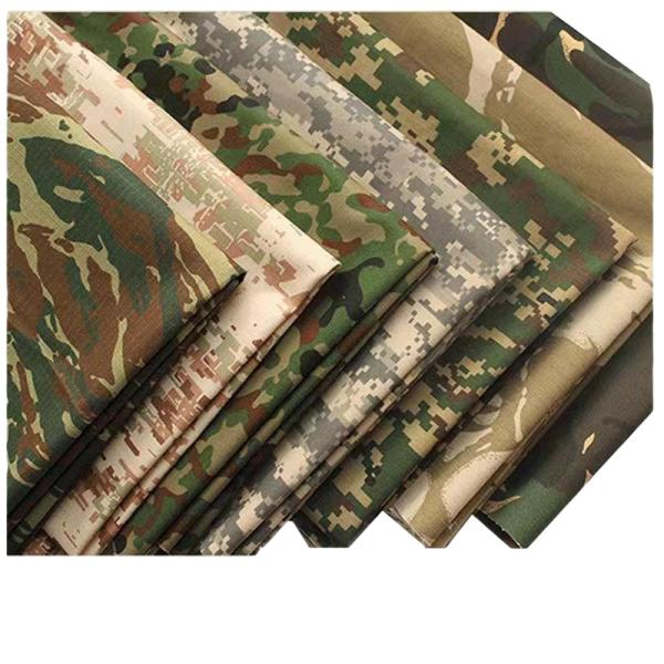 Military Cloth Tactical Uniform Fabric Teflon Three-proof / Anti-infrared / Anti-ultraviolet / Anti-mosquito Camouflage Cloth