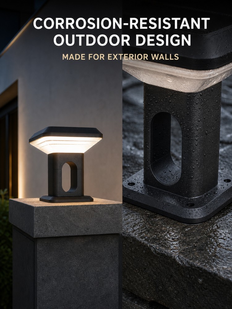 Low Power 5W OSRAM 2835 LED Solar Post Top Lights UV Resistant With Aluminum Housing