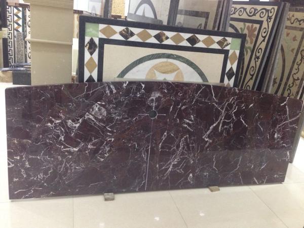 Rosso Levanto Marble Stone Slab With White Veins Stone Natural Countertop Purple Red