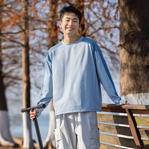 Crew Neck Long Sleeve Quick Dry Sun Protection Sports Sweatshirt For Couples