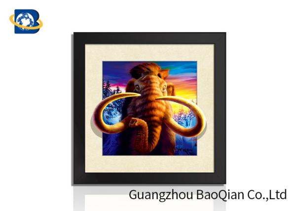 Custom 5D Pictures Lenticular Deer Animal Pattern 40*40cm Size Sawtooth Hangers Mounting