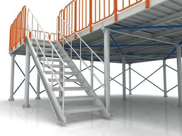 Industrial Warehouse Storage Steel Mezzanine Platform System Customized Color