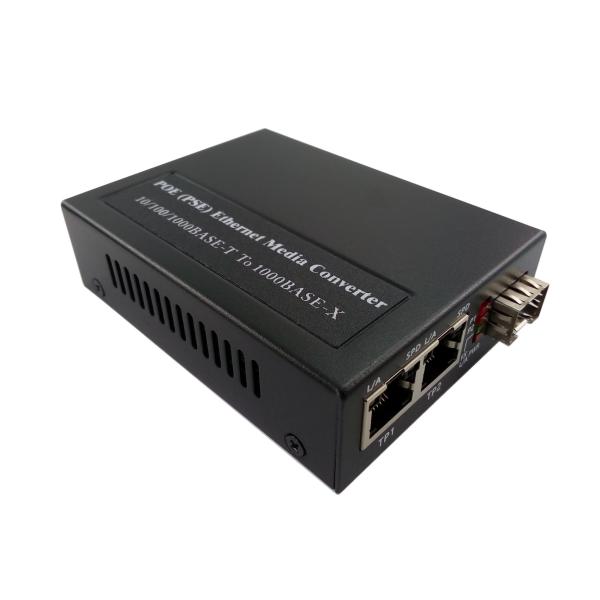 ethernet do conversor 10/100/1000Mbps dos meios da fibra de 15.4W IEEE802.3af