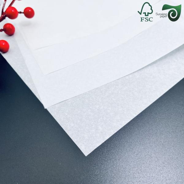 40gsm 60gsm Papel Blanco Resistente a la Grasa para Envolver Alimentos con Impresión Superior FSC