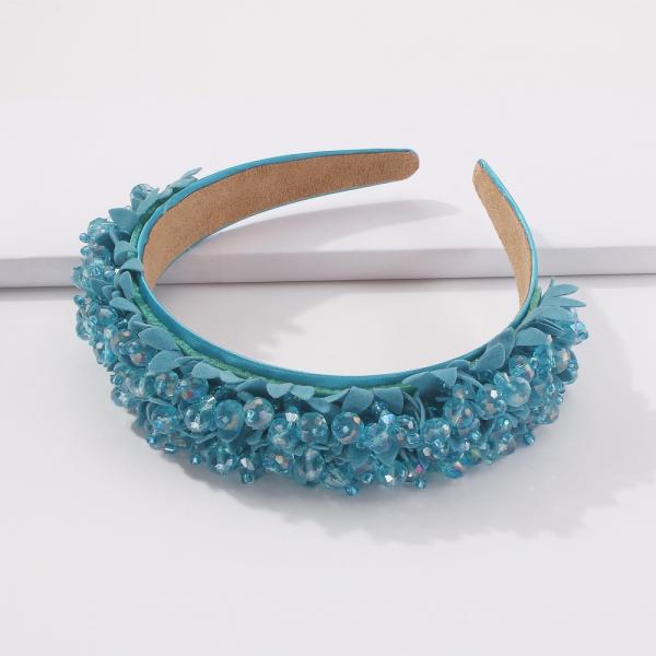 New hair accessories Baroque imitation crystal flower pink headbands fashion wide edge for gilrs kids