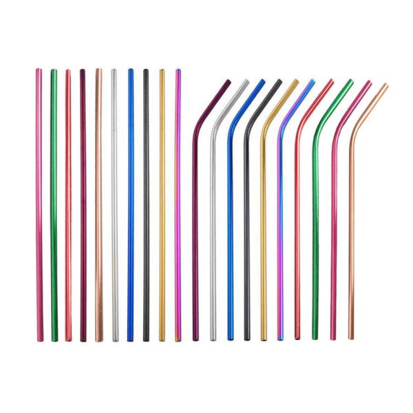 Colorful Kitchen Household Items Straight Reusable Drinking Straws Cleaner Brush