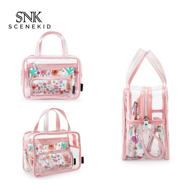 Wholesale PVC Transparent Makeup Bag Set 3 Pieces Organizer for Travel