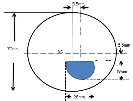 CR39 1.499 Flat Top Bifocal Lenses 70mm Diameter 1.33 Specific Gravity