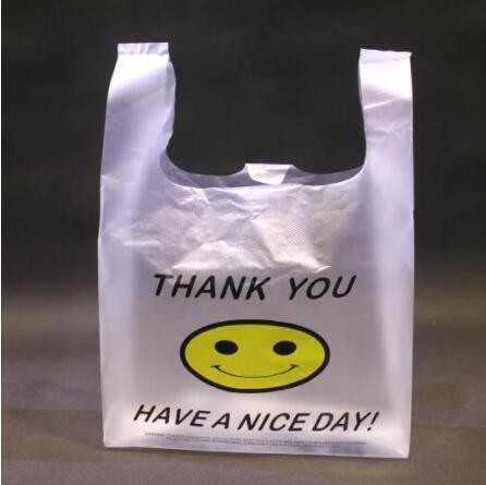 Commercial Plastic Bag Shopping Plastic Grocery T-Shirt Bags with Logos