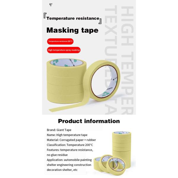 30mm largura fácil rasgar pintor sem vestígios masking tape suprimentos de com amostra grátis