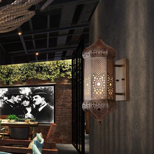 Handmade Living Room Vintage Copper Wall Light With 50000 Hous Lifespan