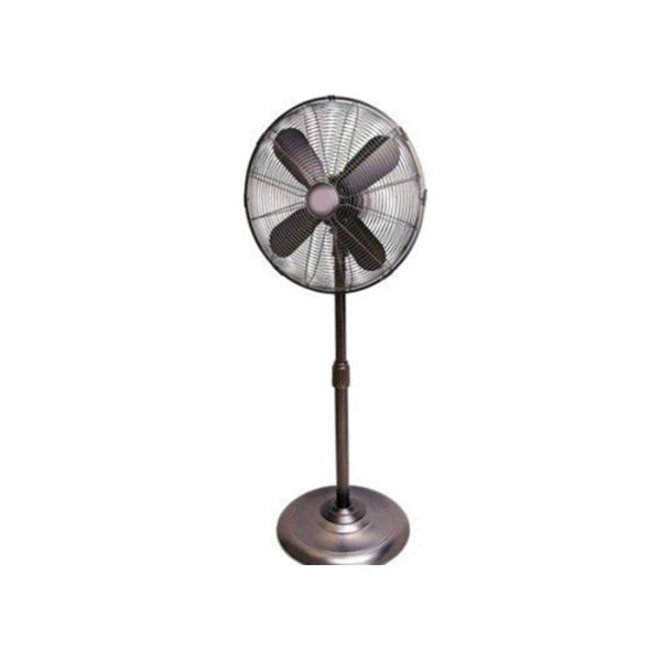 Spire Grille Retro Floor Fan 16 Inch 85 Degrees Oscillation Metal Chrome Blade CE CB