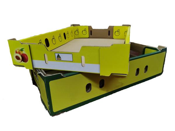 Custom CMYK Printing Corrugated Paper Box Vegetables Fruit Packaging Box For Banana