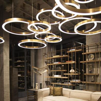 Diodo emissor de luz doméstico integrado prata de 36 watts que ilumina o candelabro circular 24 em Dia.30/50/60/80/100cm