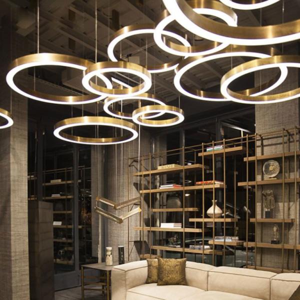 Dia.30/50/60/80/100cmの円のシャンデリア24をつける36ワットの銀統合された国内LED