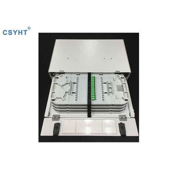 FTTB 48 Ports Sliding Cable Patch Panel 19 Inch Cold Rolled Steel