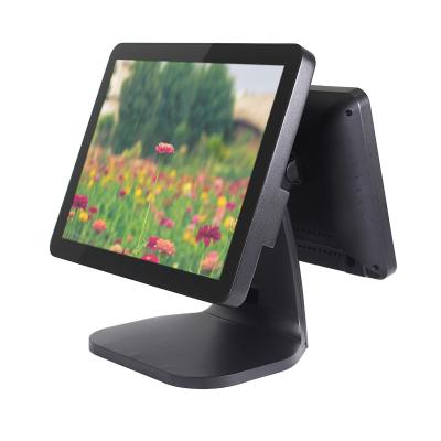 Supermarket Touch Screen Pos Cash Register , 400 CD / M2 All In One Dual Display Pos