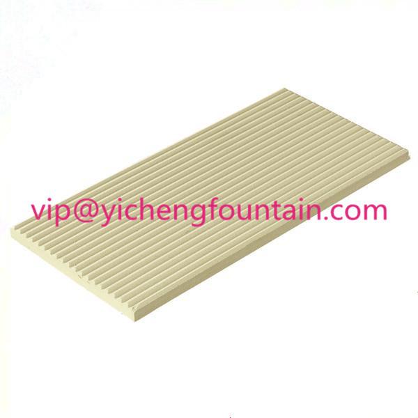 Durable Porcelain Swimming Pool Deck Tiles Eco - Friendly FINA Standard Ivory Color