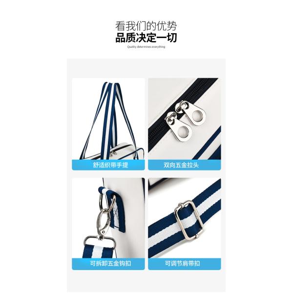 BOLSA DE TENÍS BOLSA de hombro BOLSA de cuerpo cruzado BOLSA DE BADMINTON BOLSA de raqueta rayada multifunción para hombres y mujeres