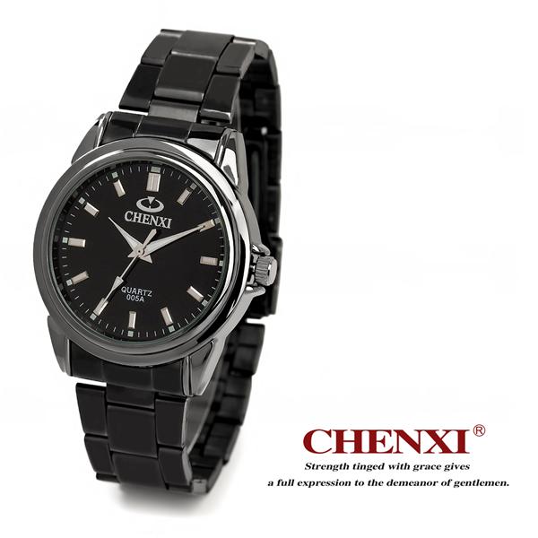 Black Gun Color Model No. 005A Pewter Silver Wristwatches for Man Stainless Steel Case Back Quartz Watch Man